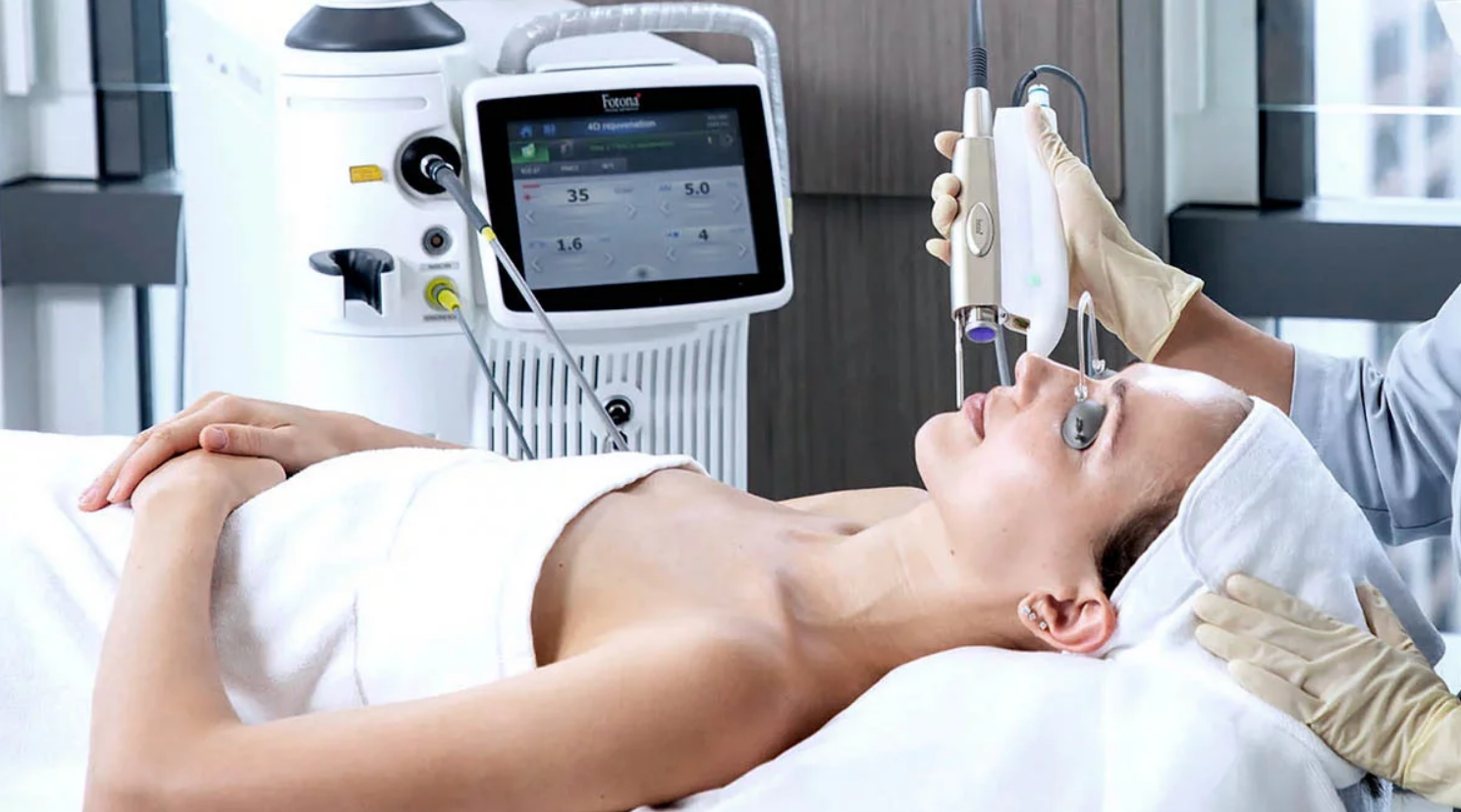 Advanced laser treatment for skin rejuvenation and hair removal at Essential Aesthetics & Wellness MedSpa in Chantilly, VA.
