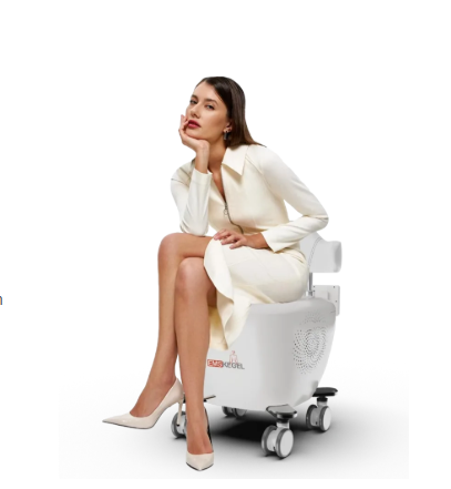 Non-invasive EMS Kegel Chair therapy at EA Wellness Med Spa in Chantilly for pelvic floor strengthening and incontinence relief